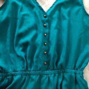 Turquoise romper shorts size L